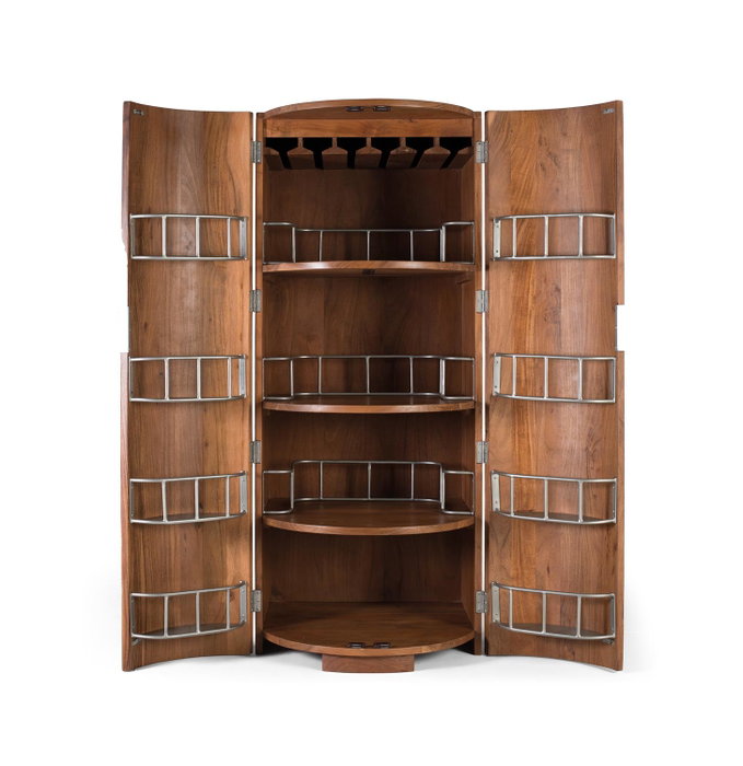 GINER Y COLOMER Mueble bar con 2 puertas en madera maciza de acacia